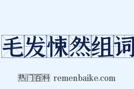 毛发悚然组词是什么意思的图片